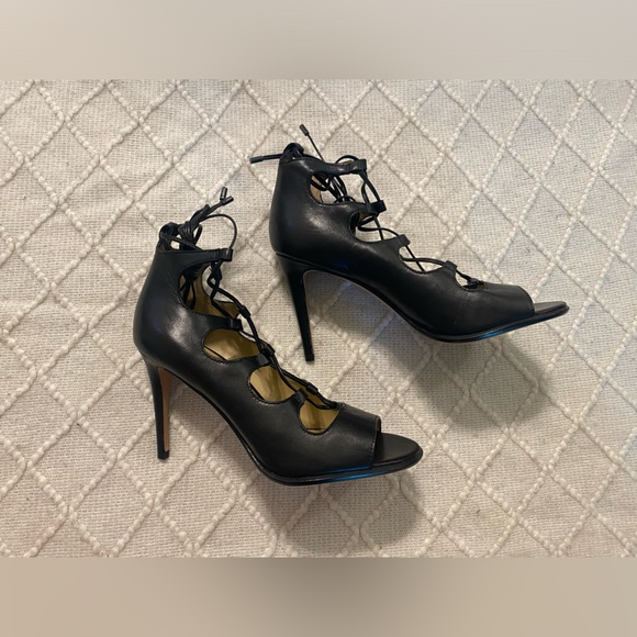 Coach Shoes - NWOT Coach Black Lace Up Heels